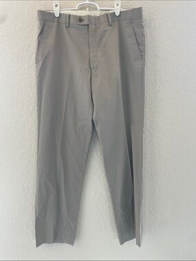 John Varvatos Men's Light Gray Dress Pants - Straight Fit